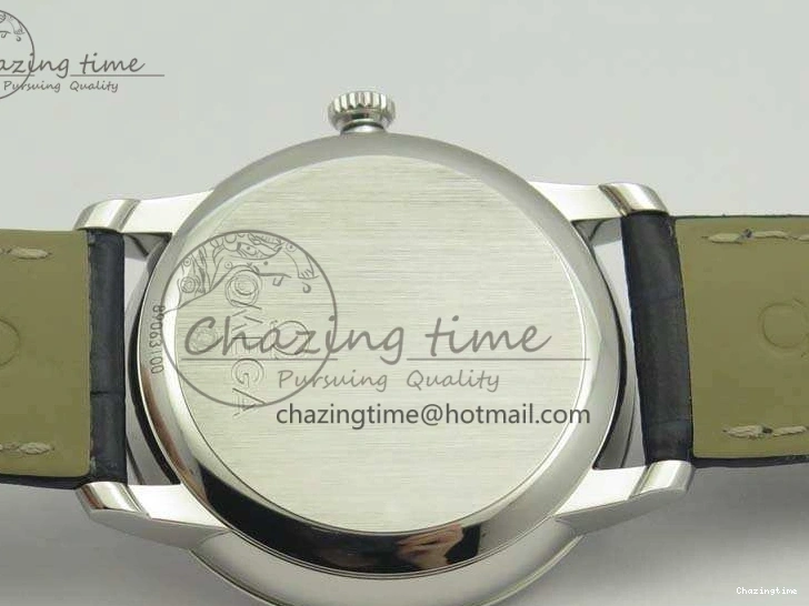 0106 Fashionable De Ville Prestige Real Power Reserve SS TW 1:1 Best Edition White Dial Blue Markers On Leather Strap A 8094